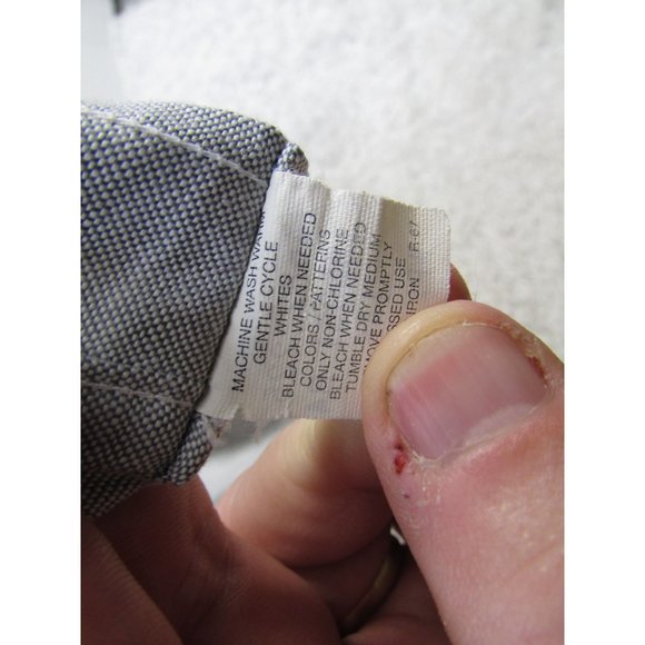 Sears Roebuck Shirt Mens 17 - 34/35 Blue Long Sleeve Button Down - Picture 6 of 8